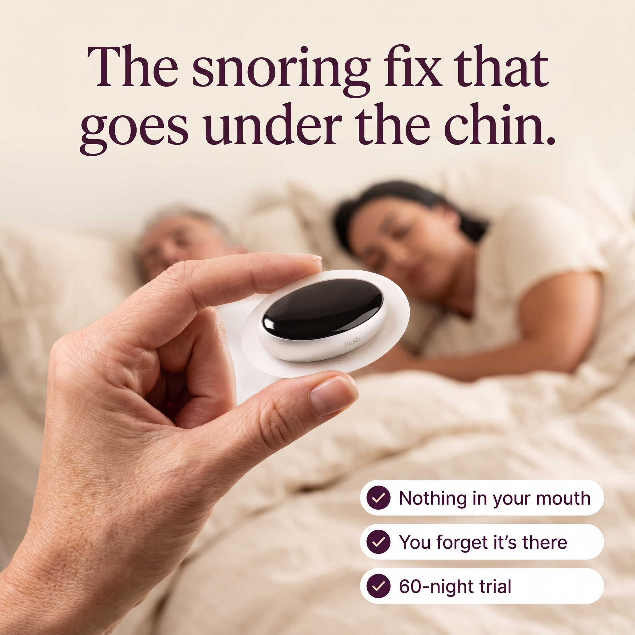 The snoring fix that goes under the chin