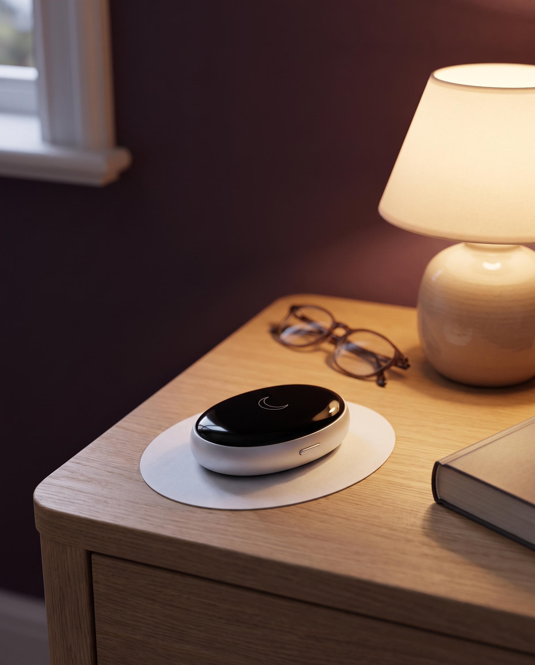 Hush on the nightstand, ready for tonight